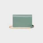 WALLET ON CHAIN MARGO IN SHINY CALFSKIN CELADON - Image 3